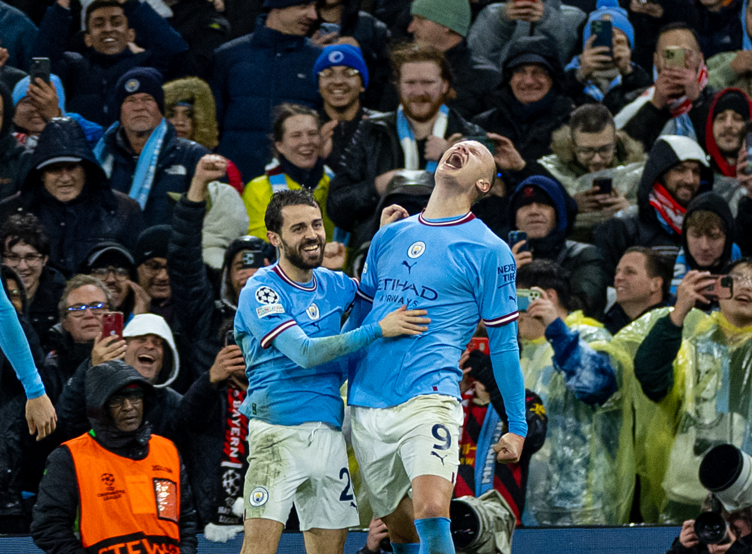 曼城完胜拜仁，布鲁诺刷新纪录